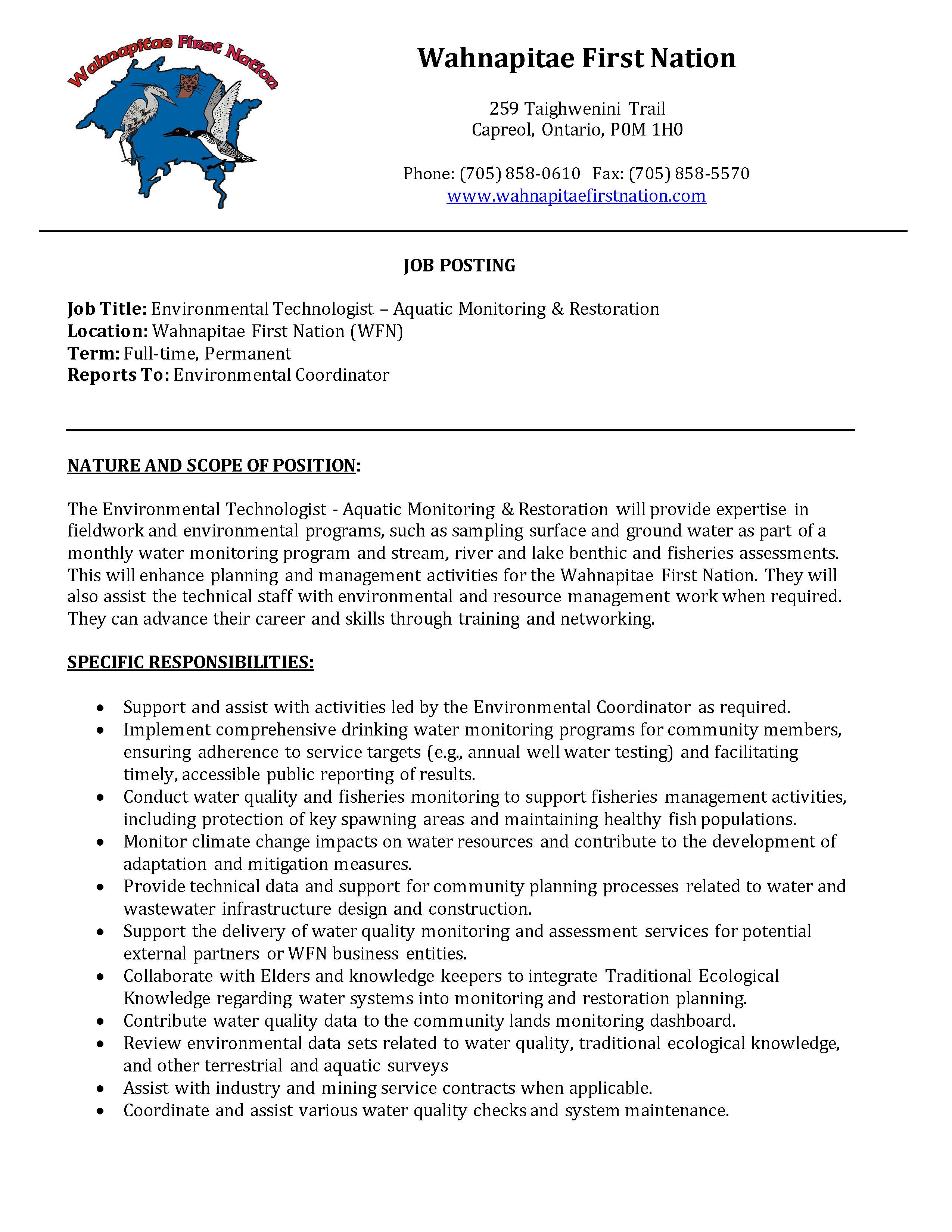 Campground Operation Maintenance Worker Page 1